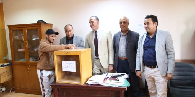 صورة-انتخابات الاتحادات الطلابية بالفيوم